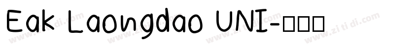 Eak Laongdao UNI字体转换